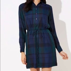 Navy plaid dress